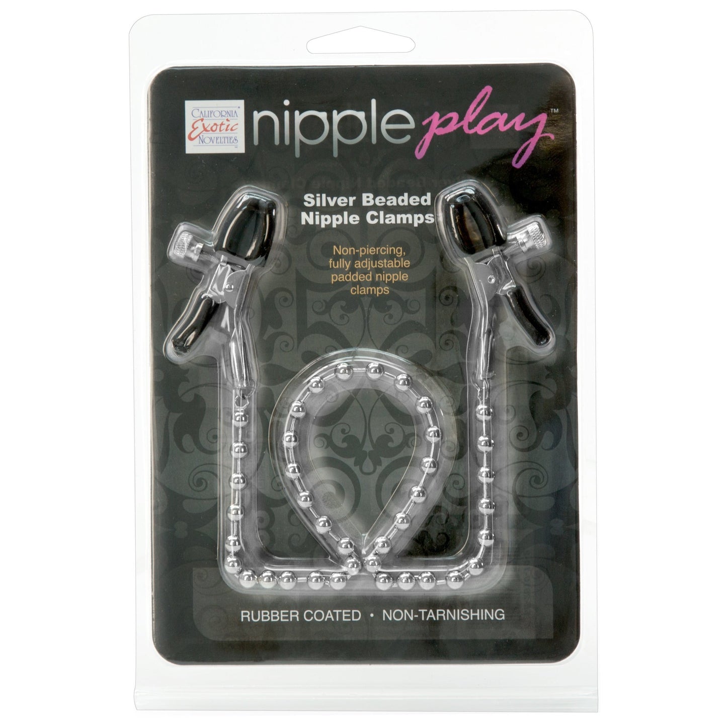CalExotics® Silver Beaded Nipple Clamps