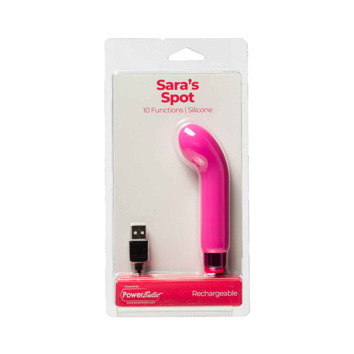PowerBullet Sara’s Spot – Compact G-Spot Vibrator – Pink