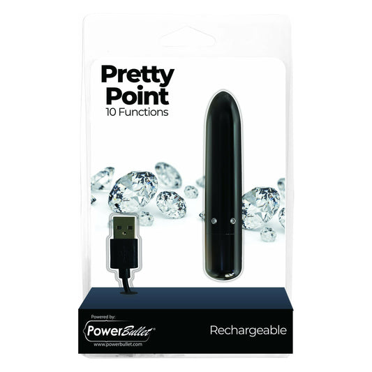 PowerBullet Pretty Point – Bullet Vibrator – Rechargeable – Black