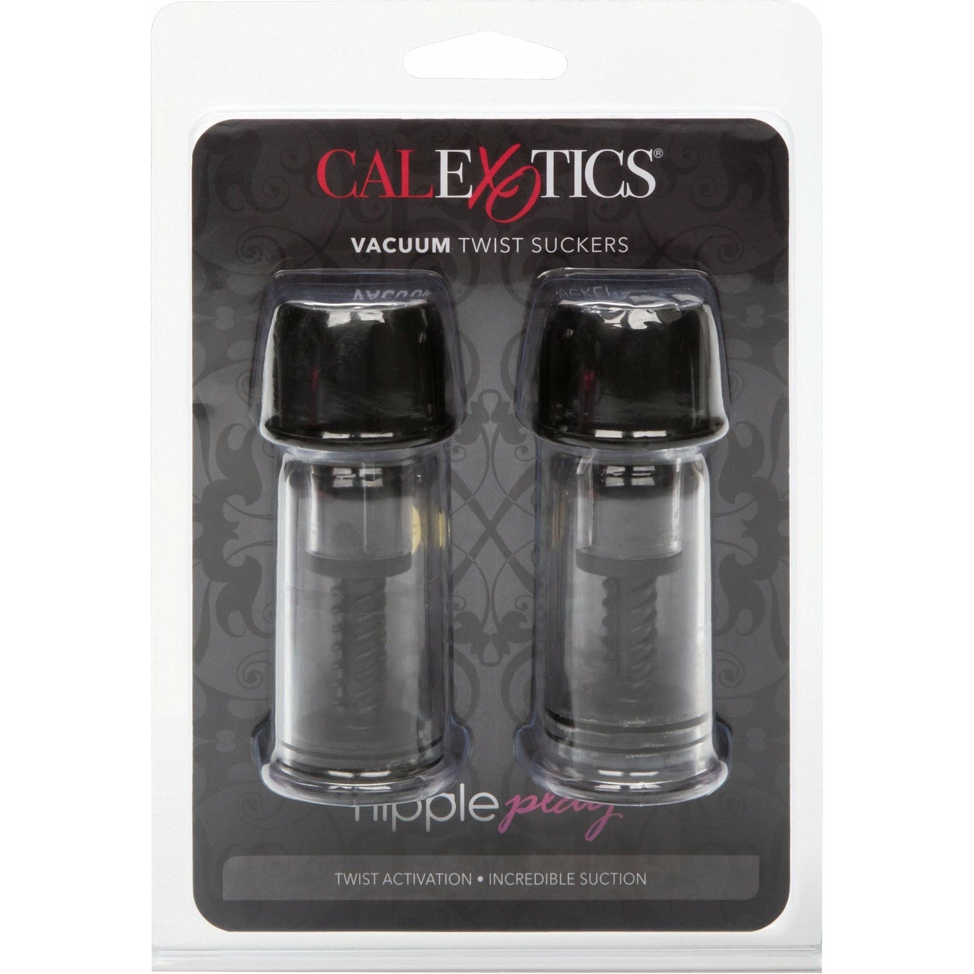 CalExotics® Nipple Play Vacuum Twist Suckers - Black