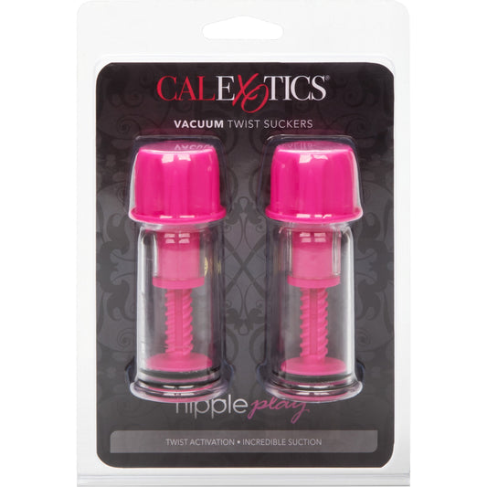 CalExotics® Nipple Play Vacuum Twist Suckers - Pink