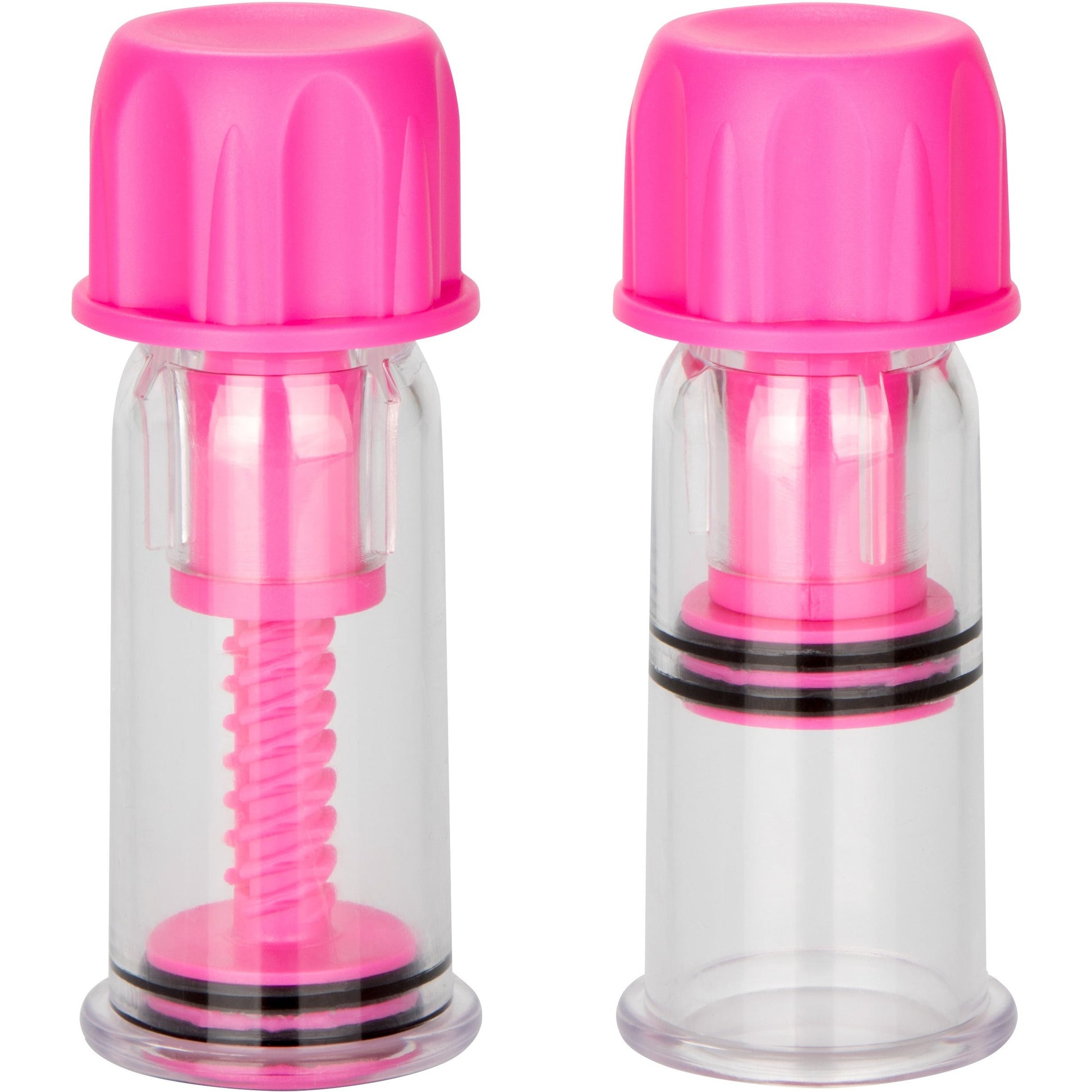 CalExotics® Nipple Play Vacuum Twist Suckers - Pink