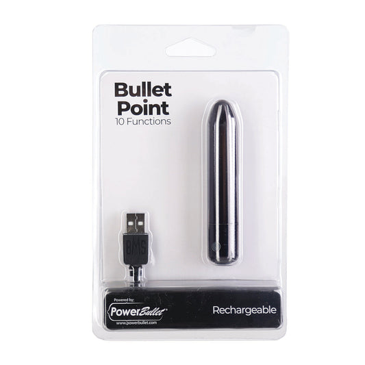 PowerBullet Bullet Point – Bullet Vibrator – USB Rechargeable – Black