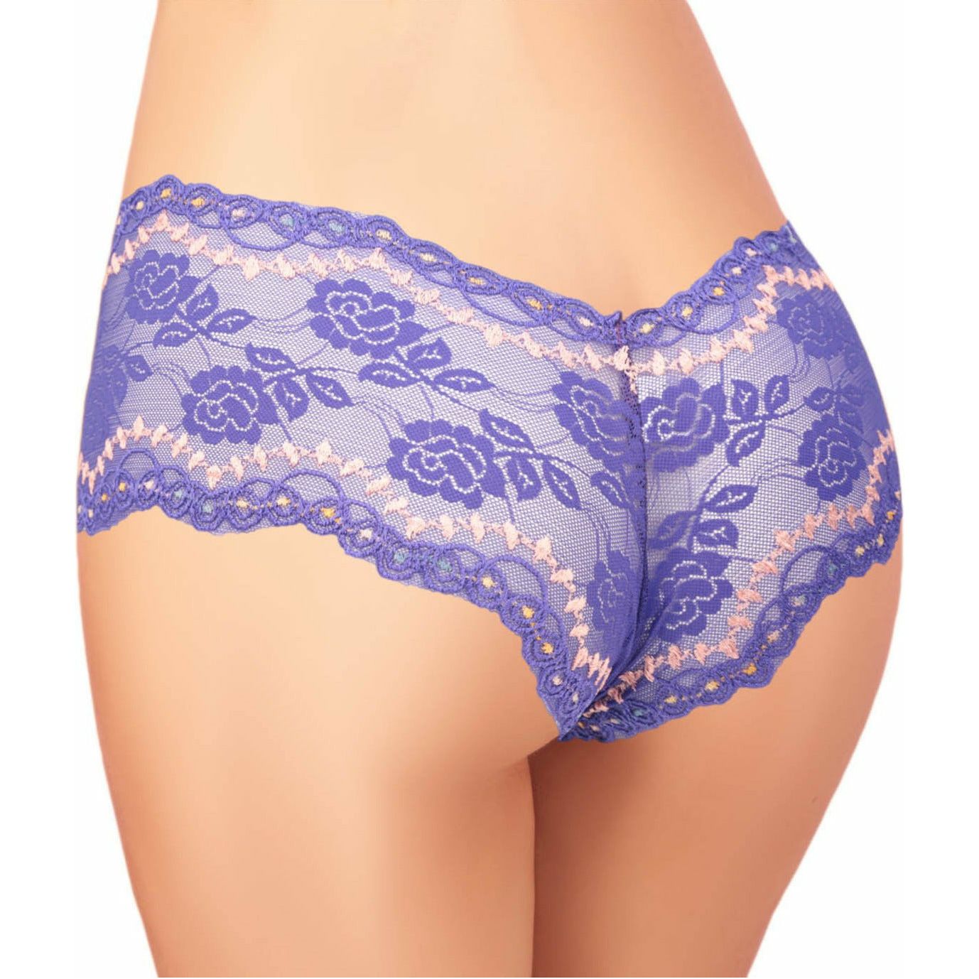 ACI Lace Boyleg with Bead Design - Blue - SM Only