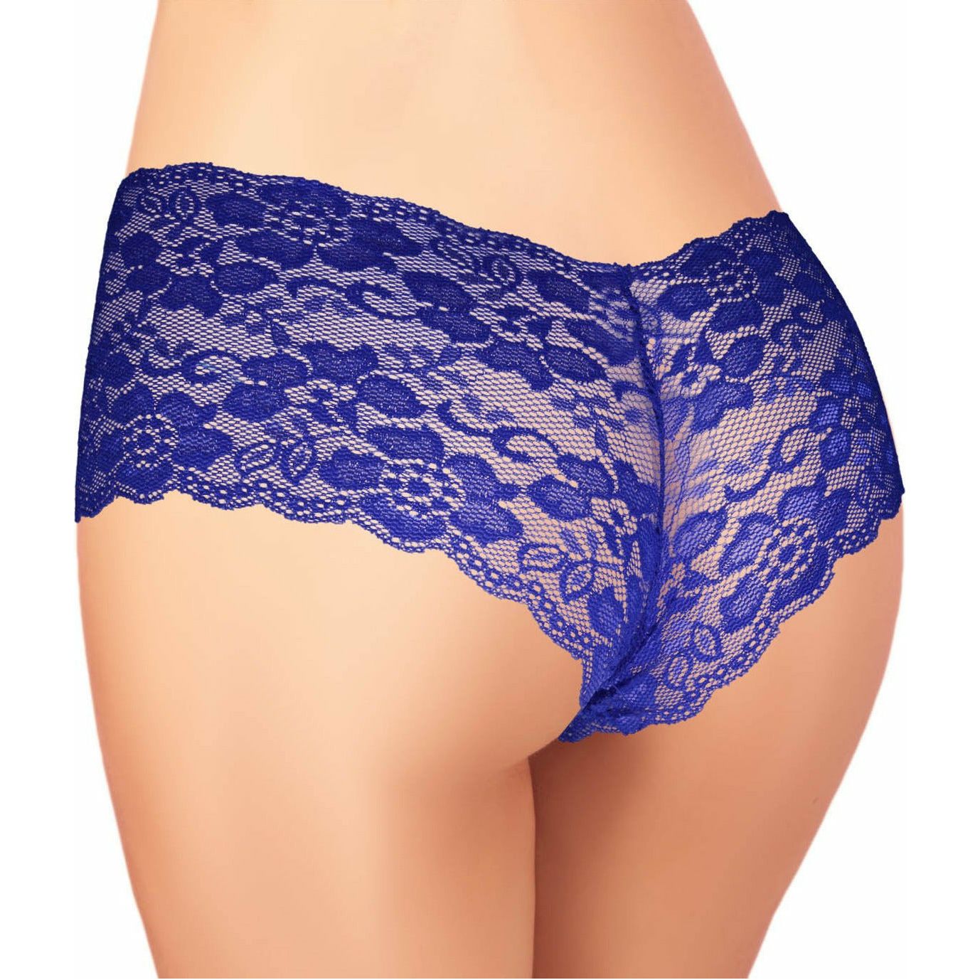 ACI Lace Boyleg with Bead Design - Blue