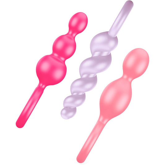 Satisfyer Butt Plugs - 3 Piece Added Value Pack - Multicolour