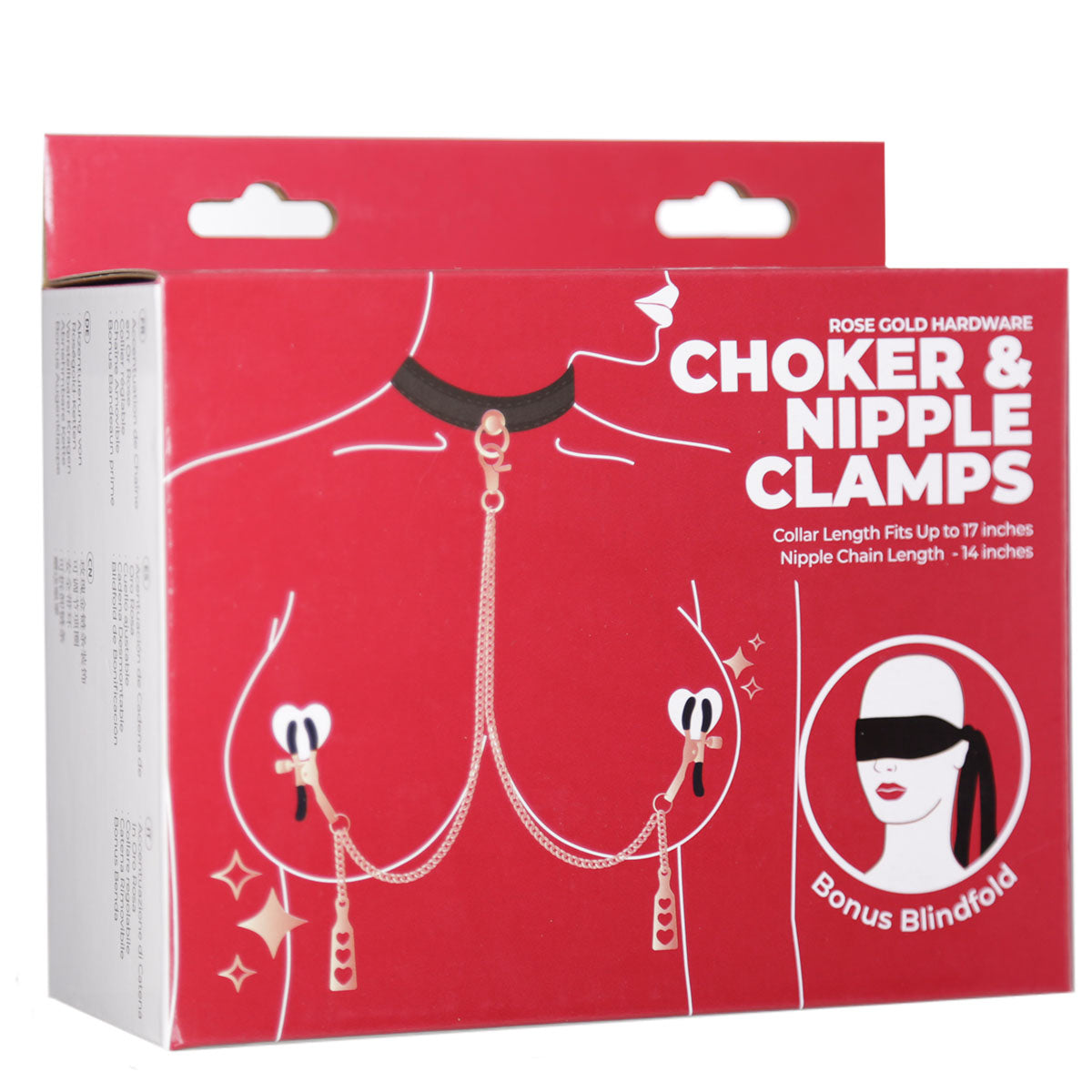 Punishment Rose Gold Choker & Nipple Clamps