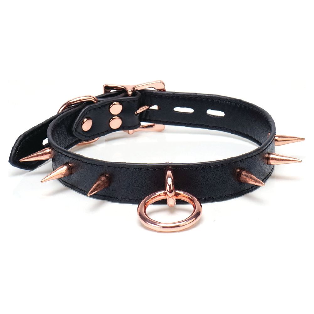 Punishment Rose Gold Spiked Choker