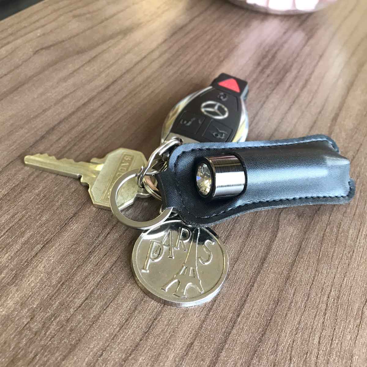 First-Class Bullet - 2.5" Bullet Vibrator with Key Chain Pouch - Gun Metal