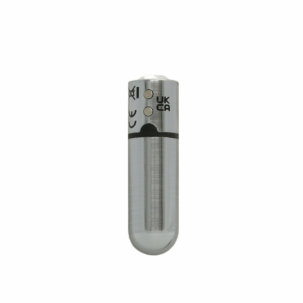 First-Class Bullet - 2.5" Bullet Vibrator with Key Chain Pouch - Silver