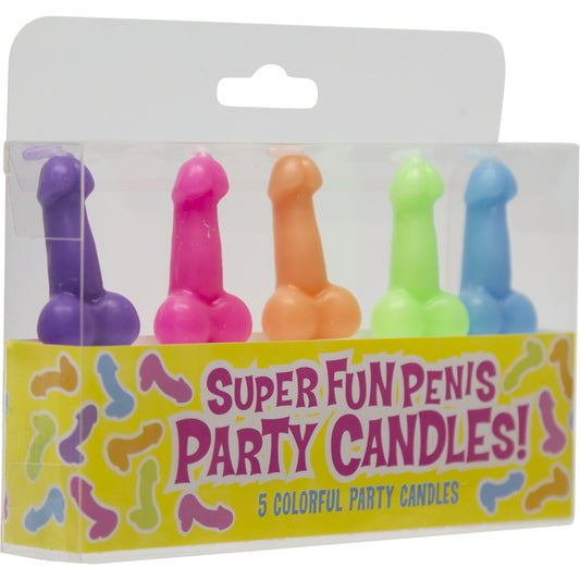 Candyprints Multicolour Penis Party Candles - 5 Pack