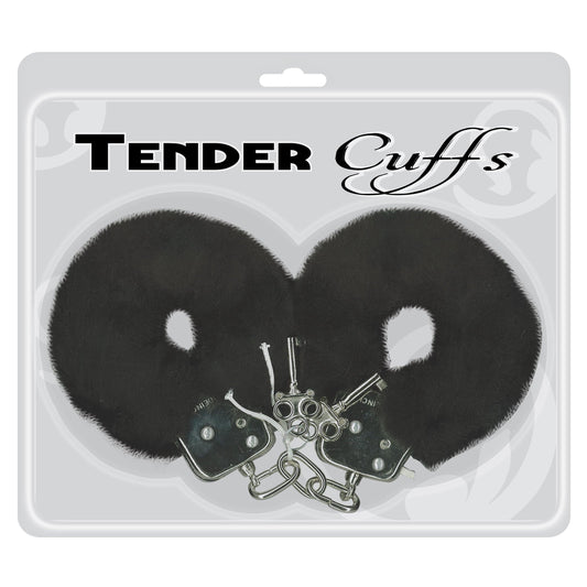 Tender Cuffs Furry Handcuffs - Black