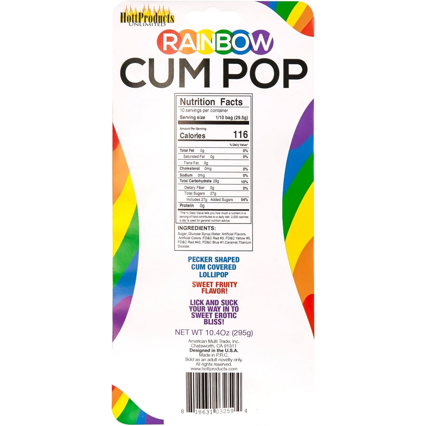 HottProducts Cum Cock Pop - Rainbow