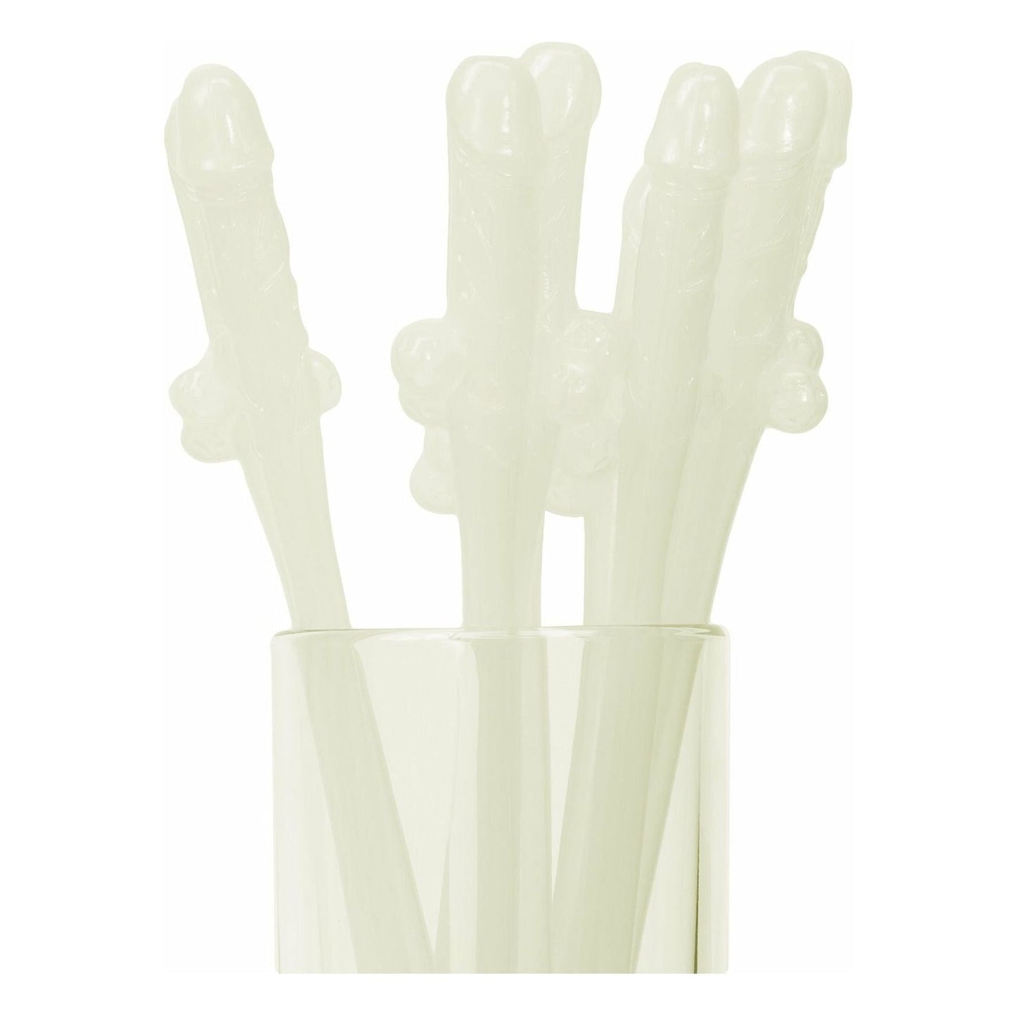 TYTF Glow In The Dark Pecker Drink Straws - 10pc Set