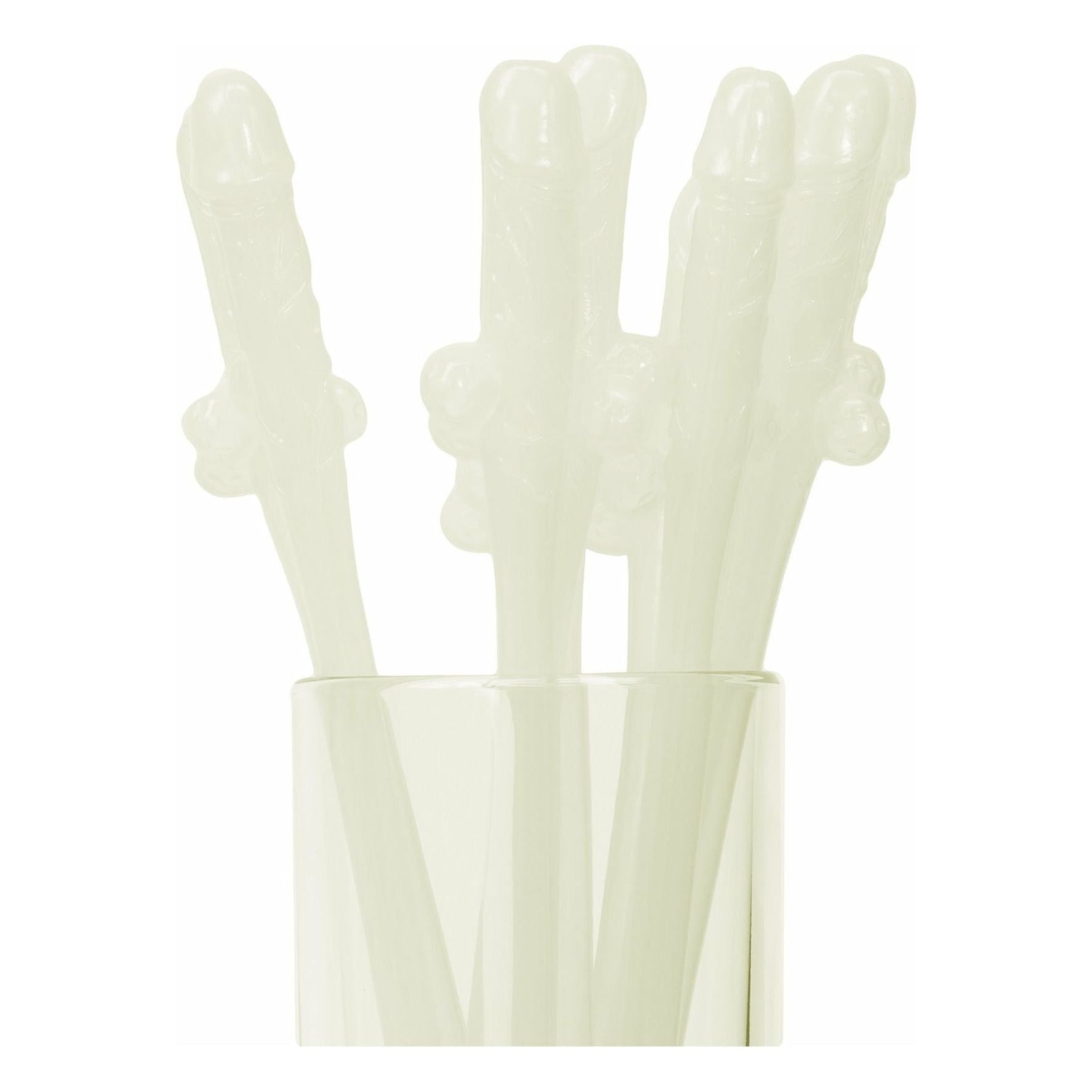 TYTF Glow In The Dark Pecker Drink Straws - 10pc Set