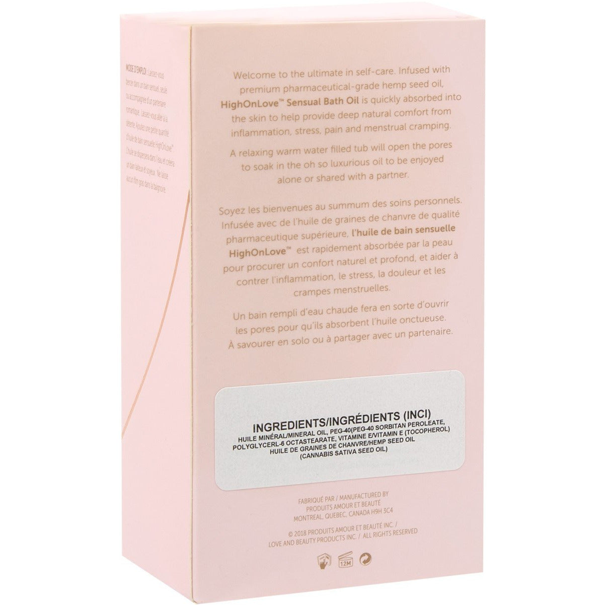 High On Love Sensual Bath Oil - Lavender Honeybee