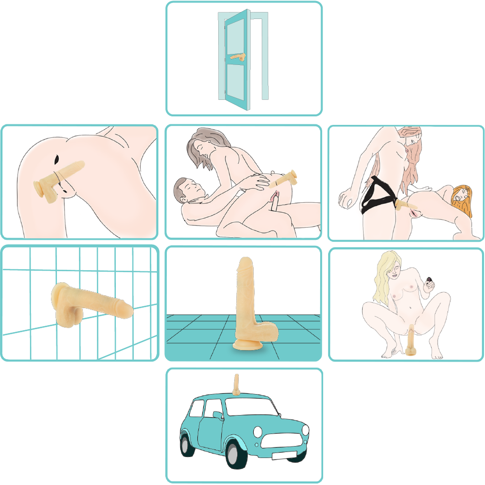 Pure Love®  -  Vibrating and Rotating Dildo with Remote - Beige