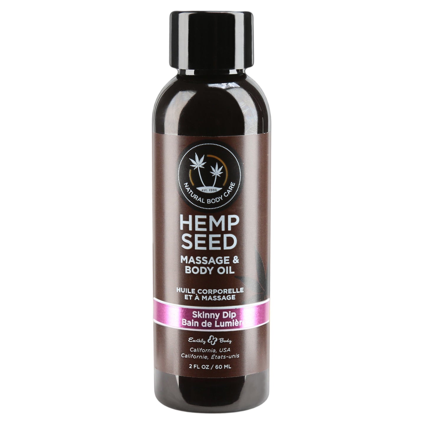 Earthly Body Hemp Seed Massage & Body Oil - Skinny Dip - 60ml/2oz