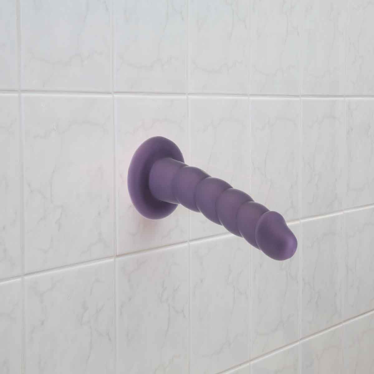 Pure Love 9.5" Twisted Dong - XL - Purple