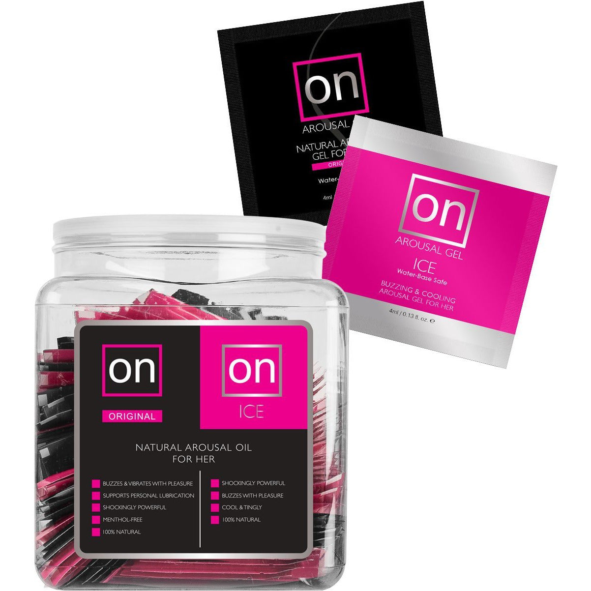 Sensuva ON Arousal Gel – Natural Arousal Gel for Her – Foils and Display – 75 pc – 0.13 oz