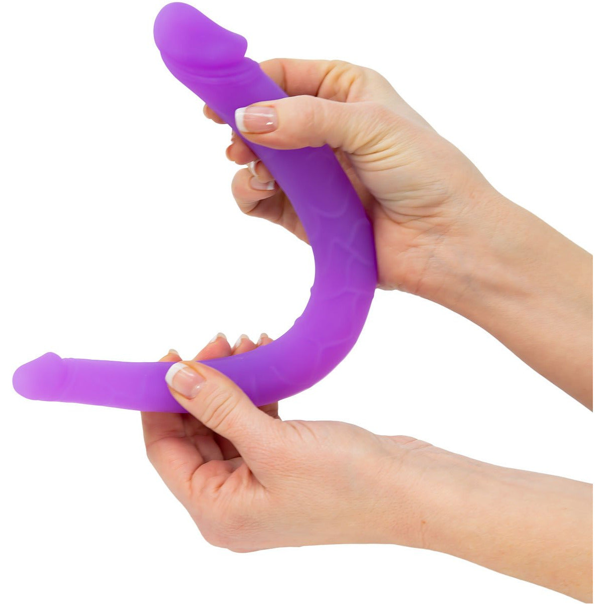 Seven Creations Silicone Double Mini Double Penetration Dong - Purple