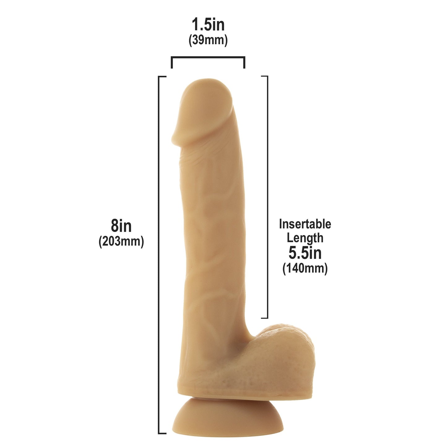 Addiction Bendable 8" Dong - Andrew - Caramel with PowerBullet