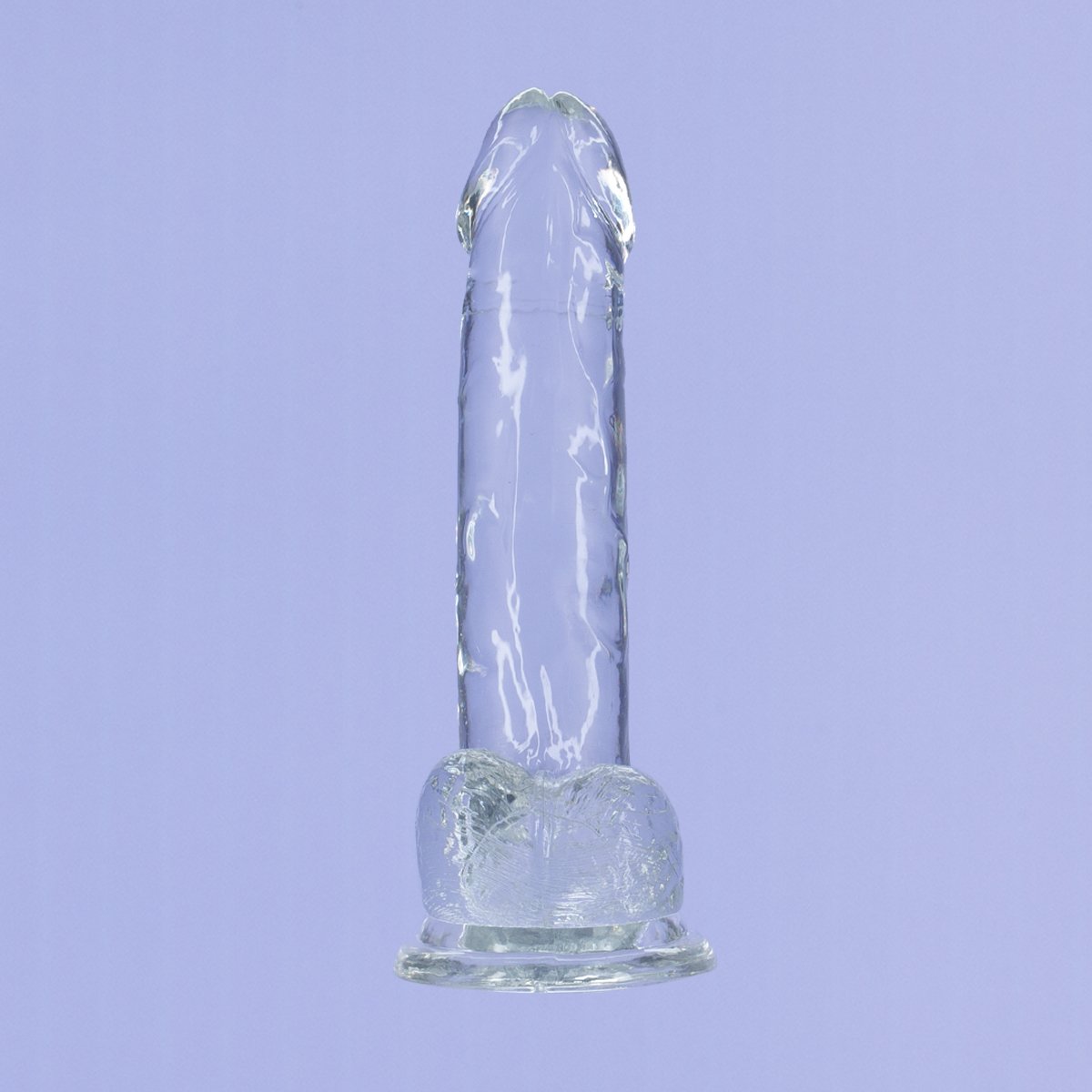 Addiction Crystal – 7" Clear Dildo with Balls