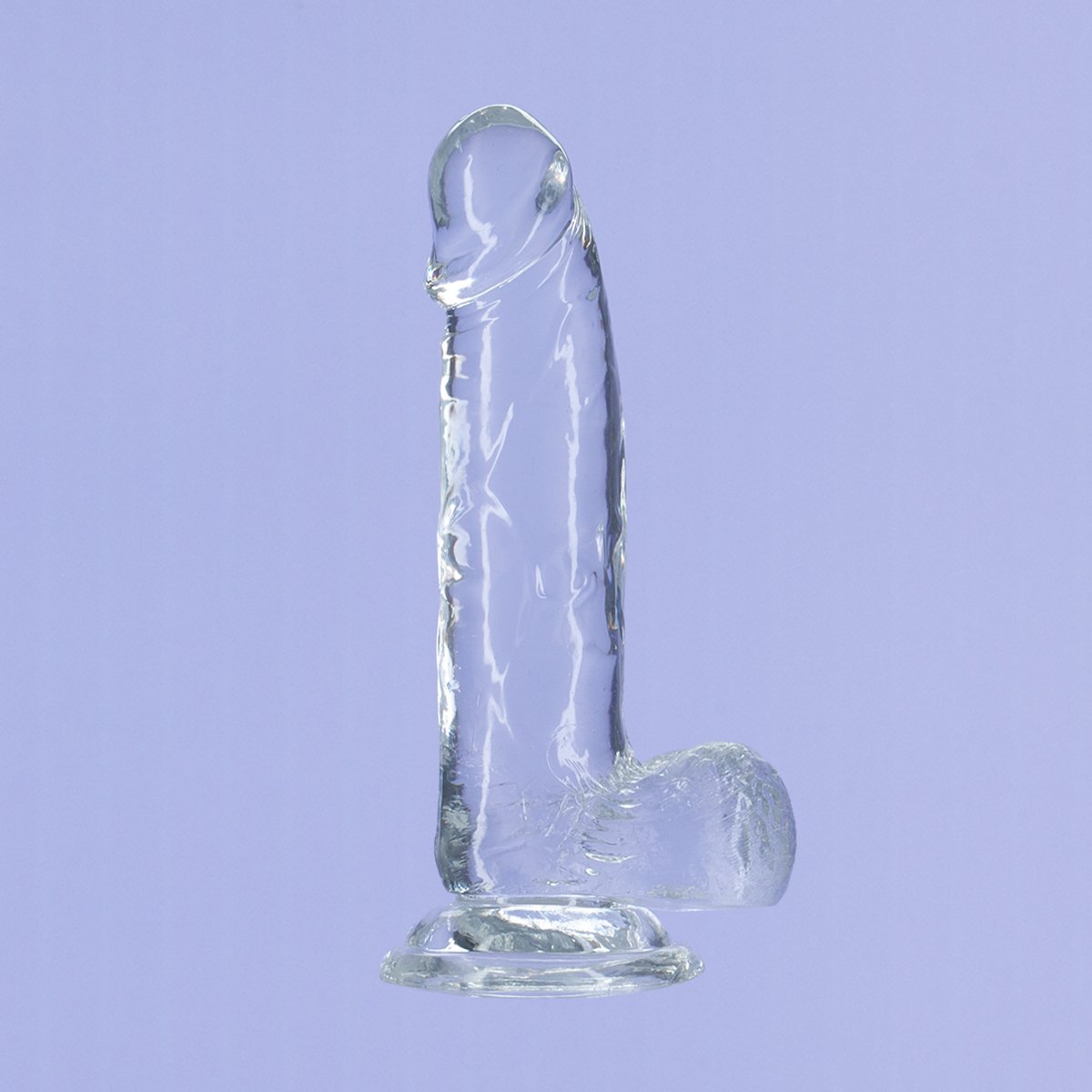 Addiction Crystal – 7" Clear Dildo with Balls