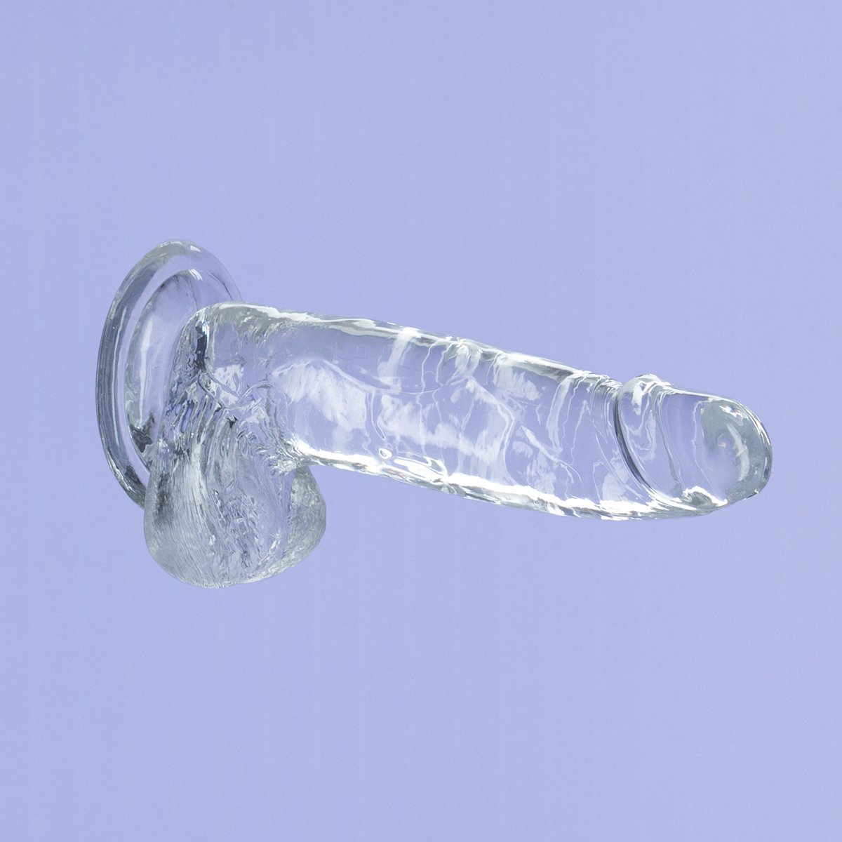 Addiction Crystal – 7" Clear Dildo with Balls