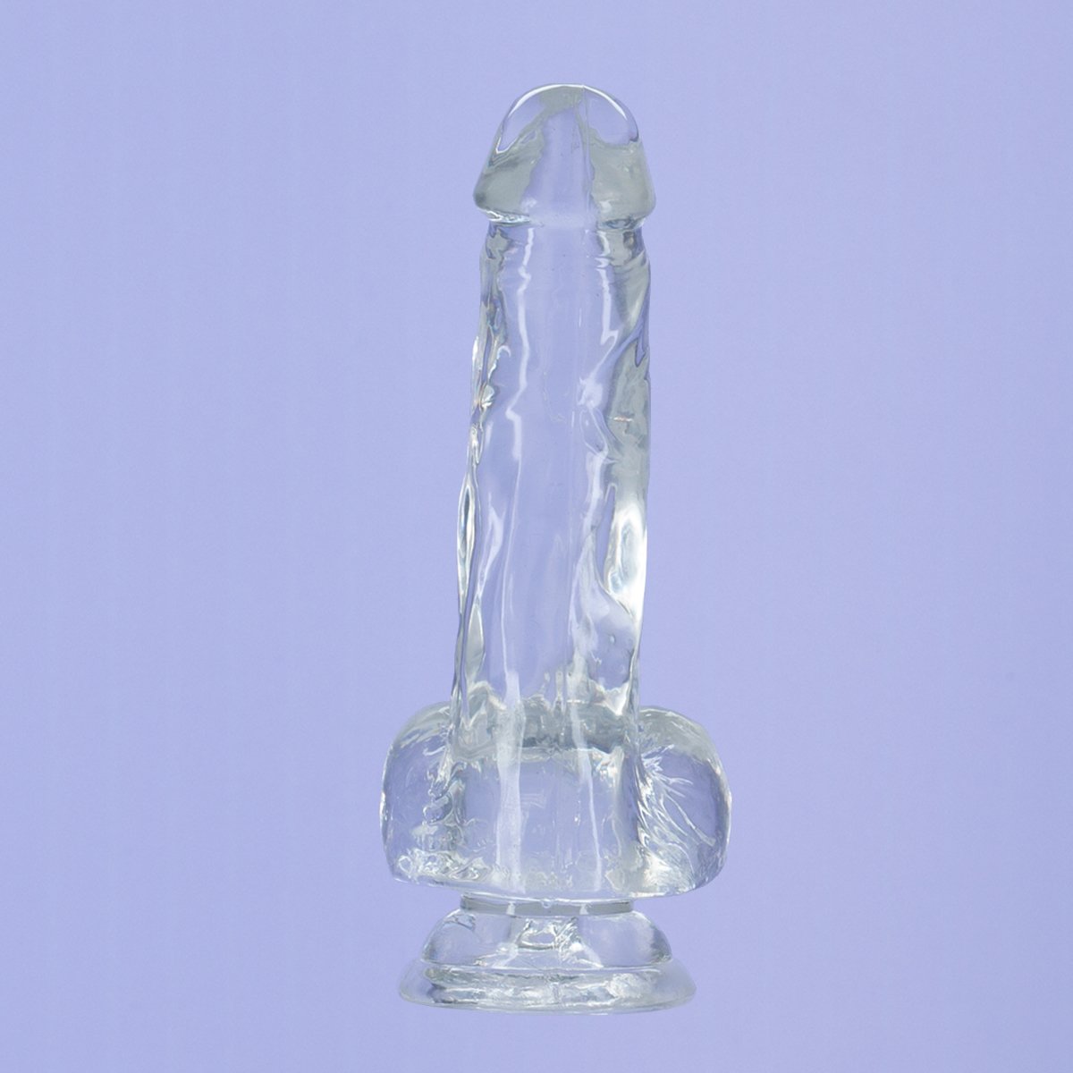 Addiction Crystal – 8" Clear Dildo with Balls