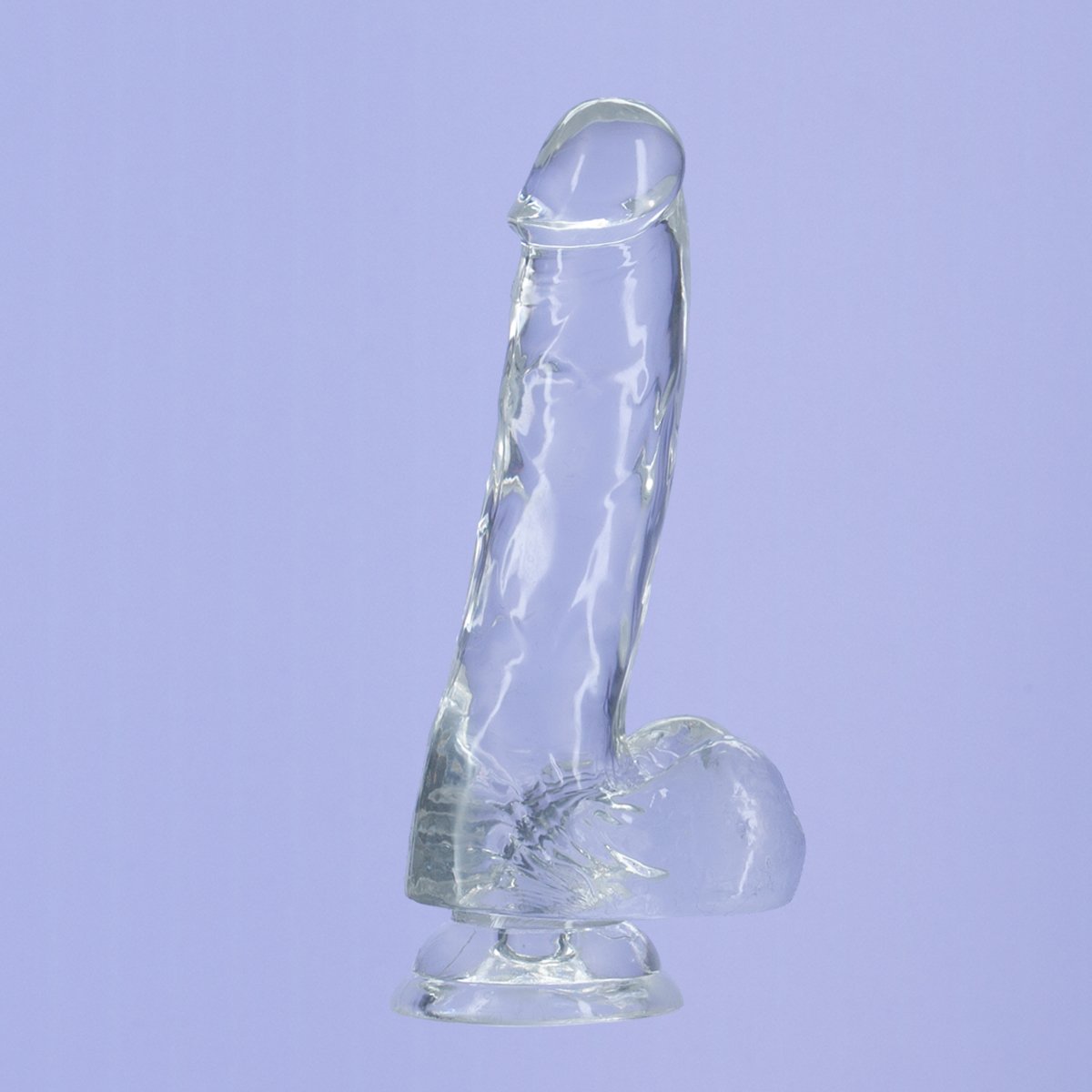 Addiction Crystal – 8" Clear Dildo with Balls