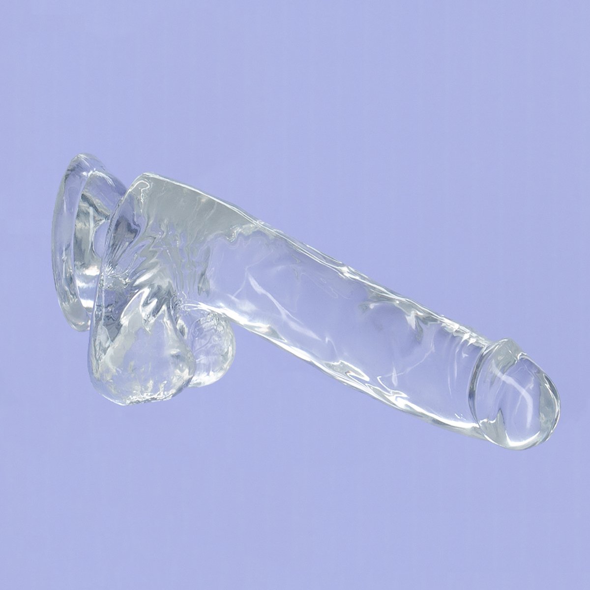 Addiction Crystal – 8" Clear Dildo with Balls