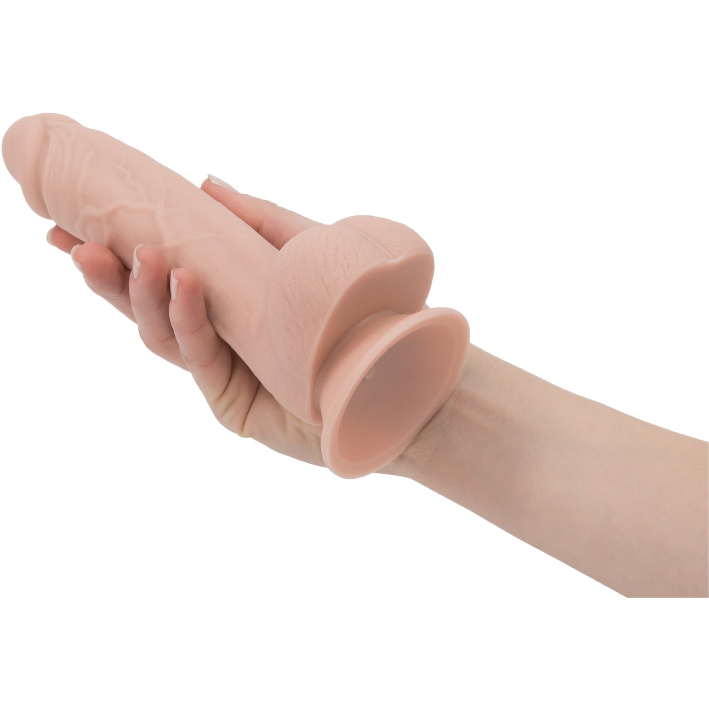 Addiction Mark 7.5" Dildo With Balls with Bullet - Beige