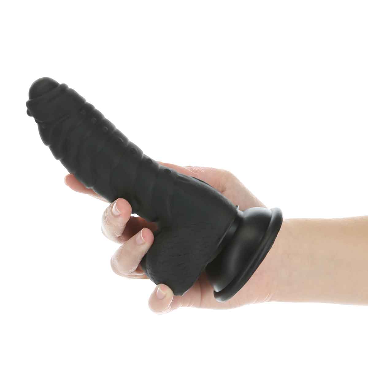 Addiction Ben 7" Dildo With Balls - Black