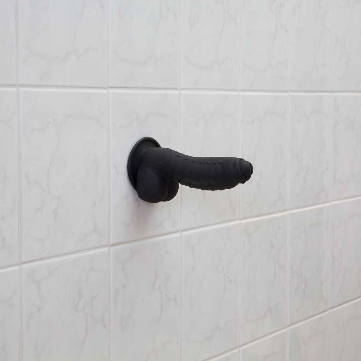 Addiction Ben 7" Dildo With Balls - Black