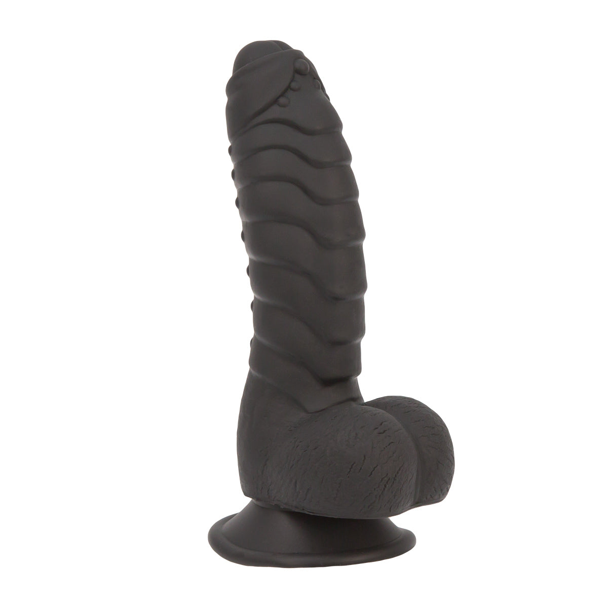 Pure Love® - Fantasy Silicone Dildo With Suction Base – 7 In. – Black