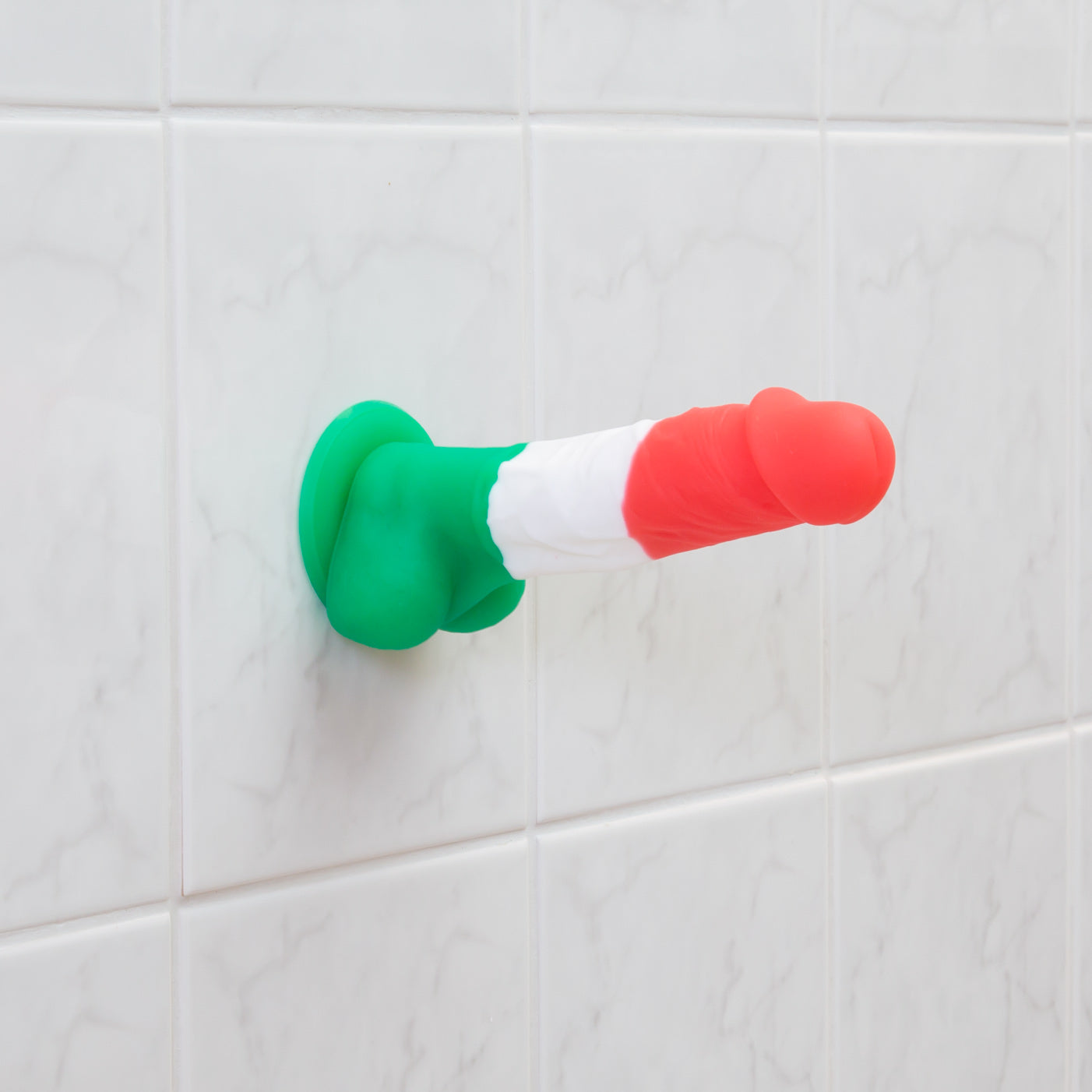Pure Love® - Tri-Colour Realistic Dildo With Suction Base – 7 In.