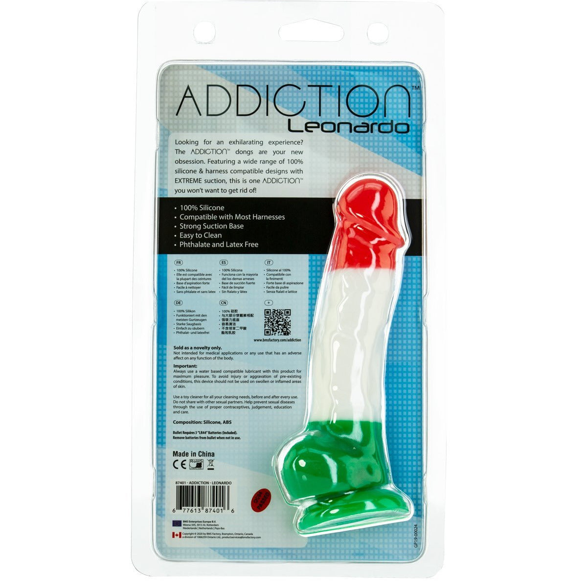 Addiction Leonardo 7" Dildo With Balls