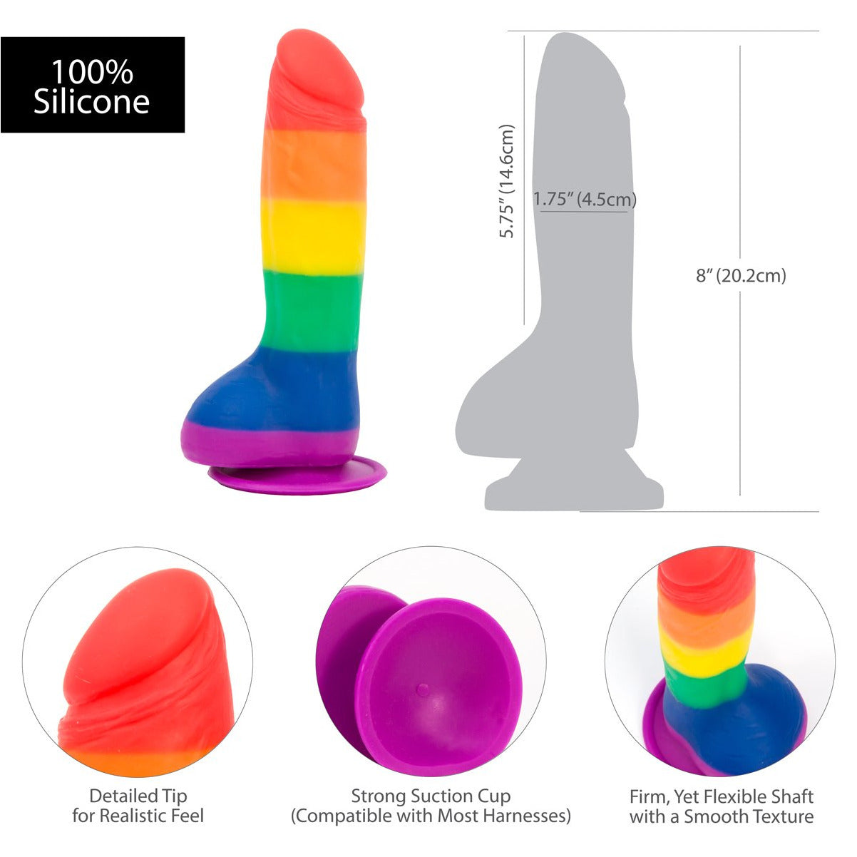 Addiction Justin 8" Dildo With Balls