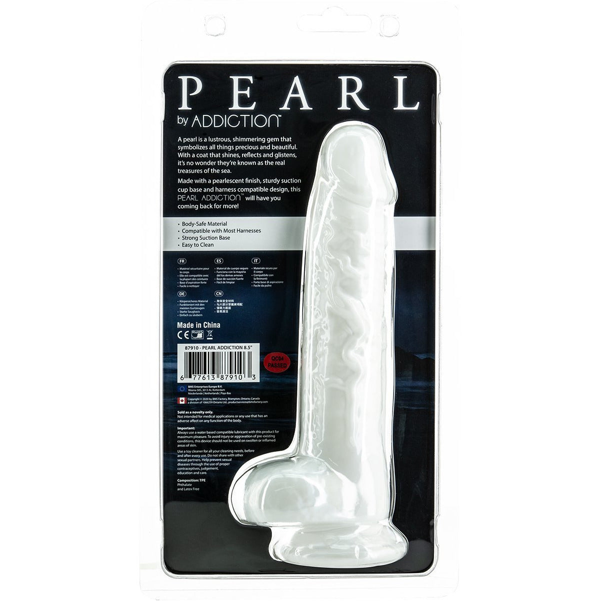 Addiction Pearl 8.5" Dildo with Balls