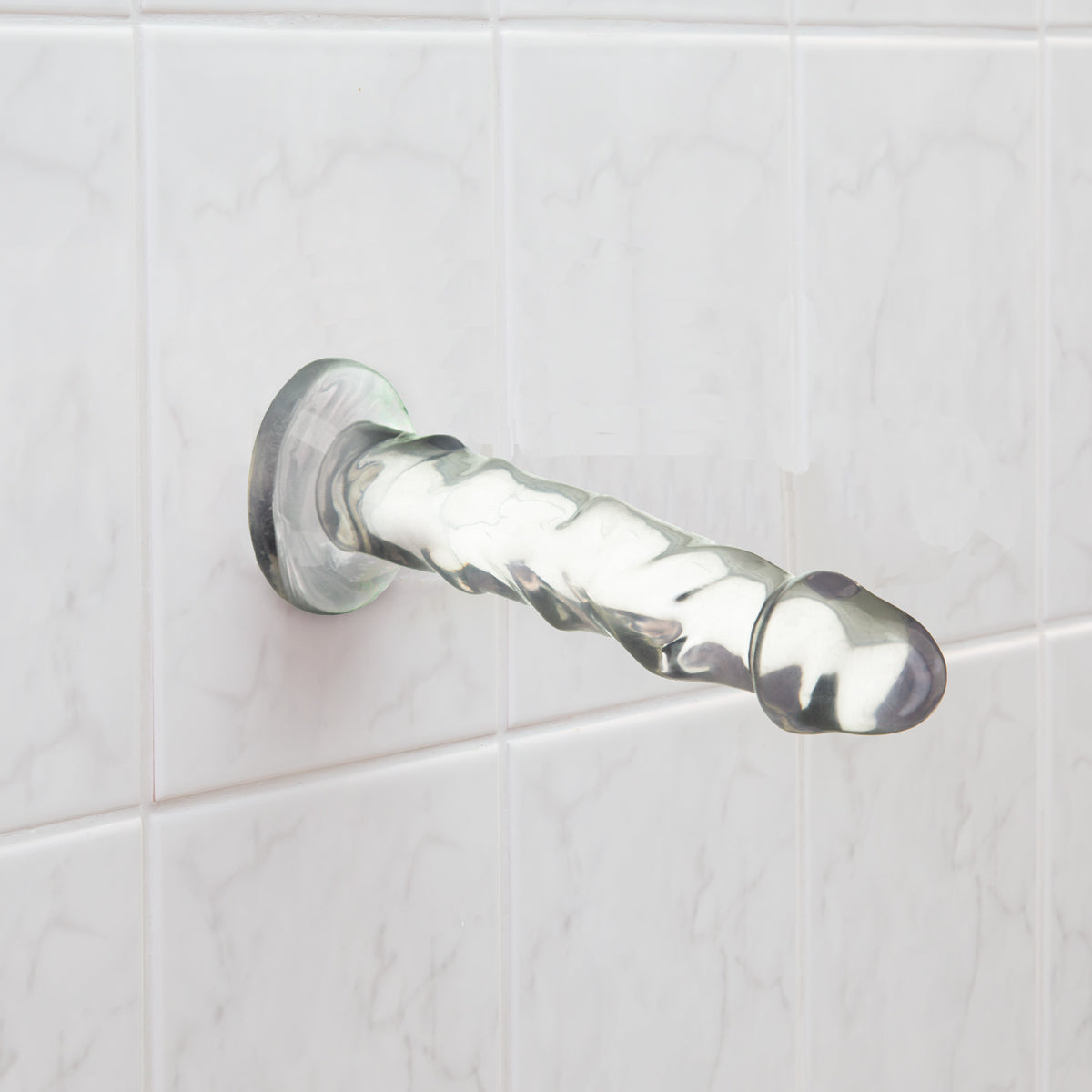 Pure Love® - Dildo with Ultra-Raised Ridges & Suction Cup - Clear - 7 In.