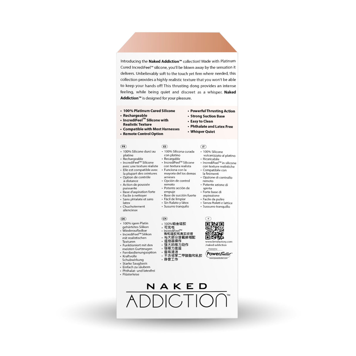 Naked Addiction 6.5" Thrusting Dong With Remote - Vanilla - 88625