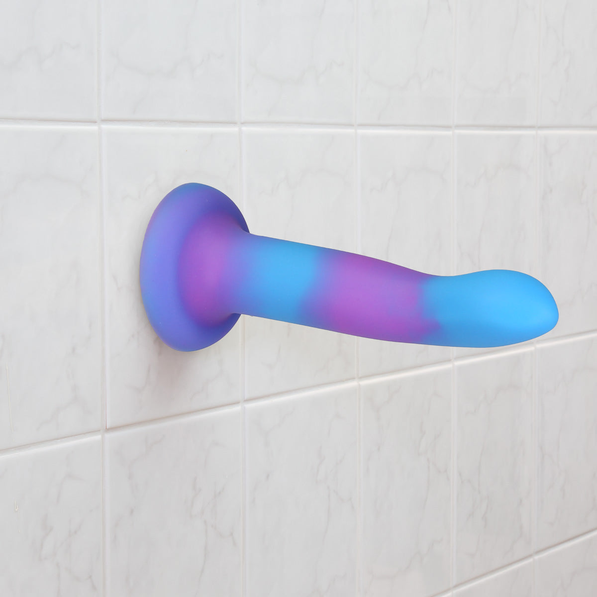 Rave by Addiction - 8" Glow in the Dark Dildo -  Blue Purple