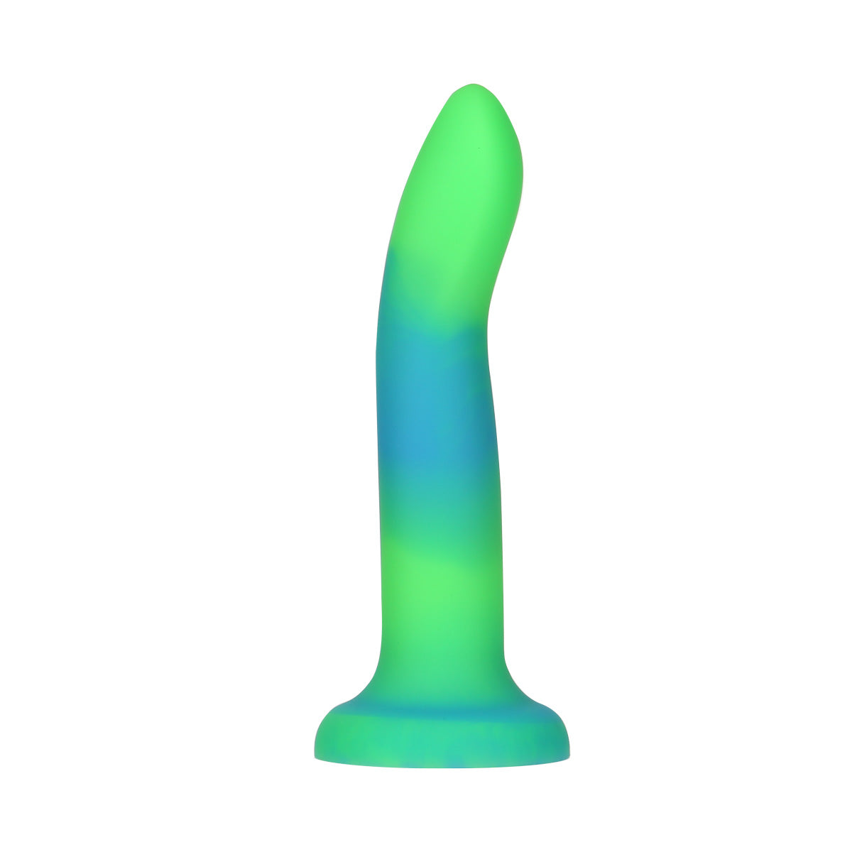 Rave by Addiction - 8" Glow in the Dark Dildo -  Blue Green