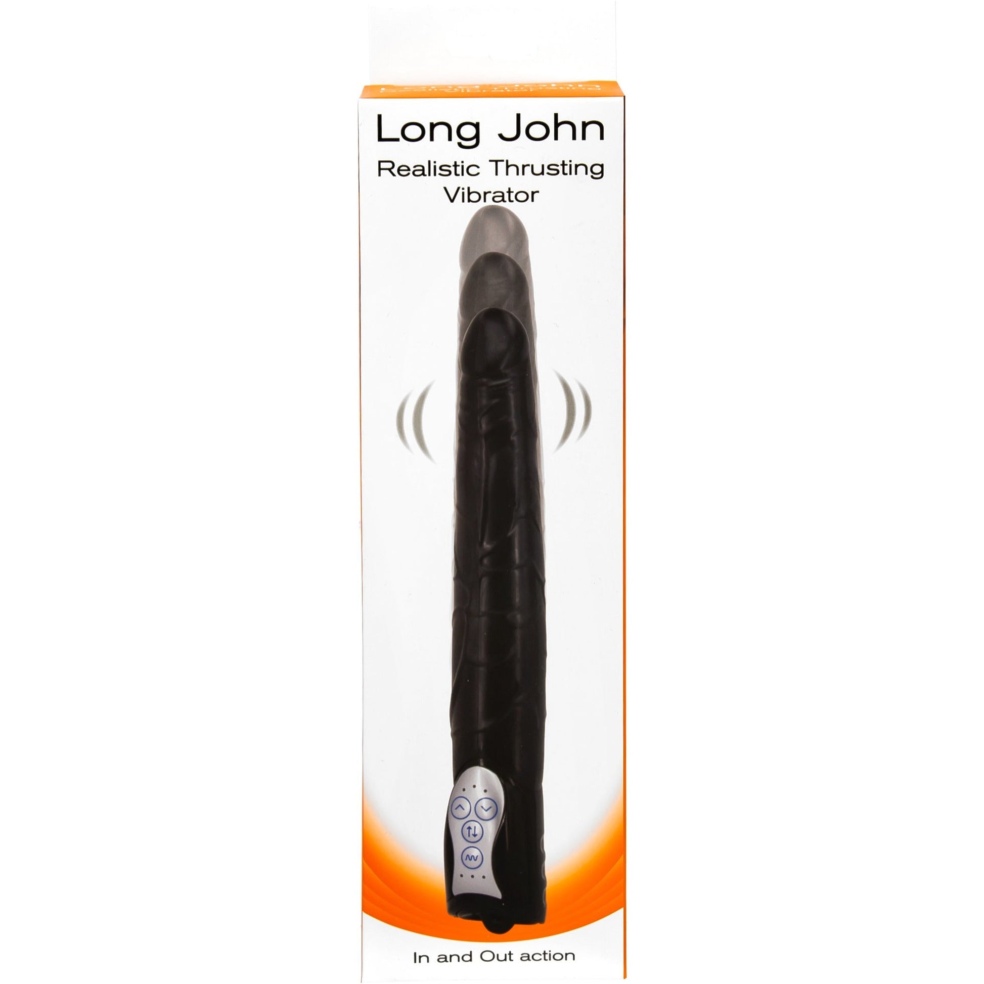 Seven Creations Long John Thrusting Vibrator - 11" - Black