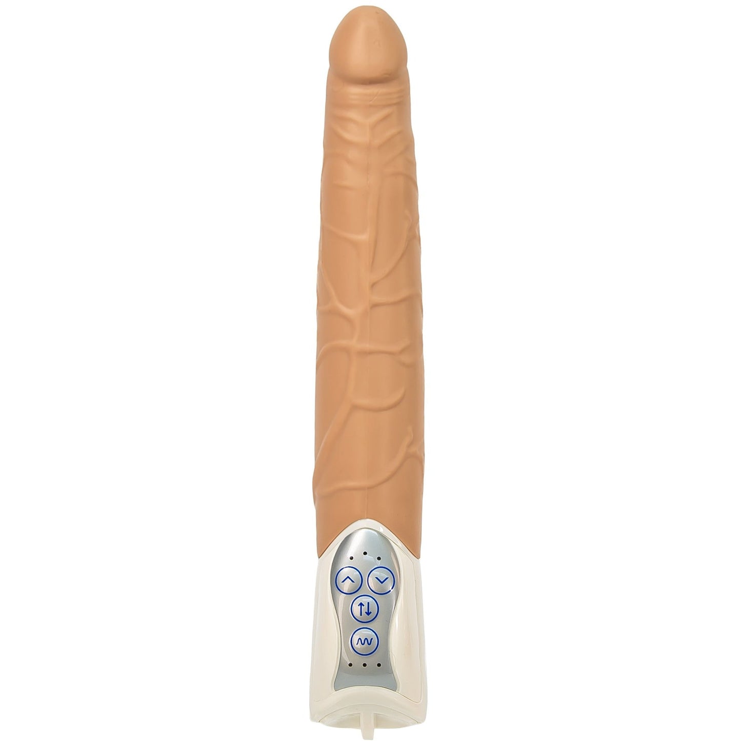 Seven Creations Long John Thrusting Vibrator - 11" - Beige