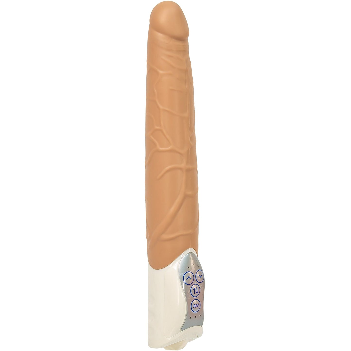 Seven Creations Long John Thrusting Vibrator - 11" - Beige