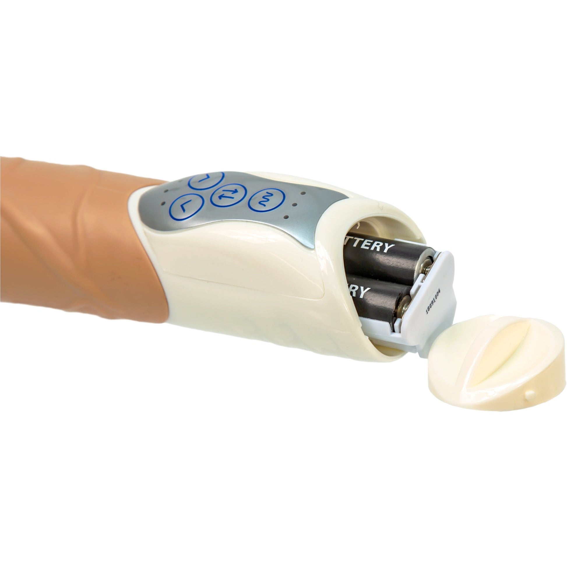 Seven Creations Long John Thrusting Vibrator - 11" - Beige