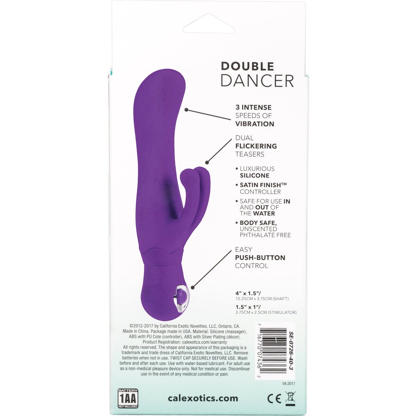 CalExotics® Silicone Double Dancer Vibe - Purple