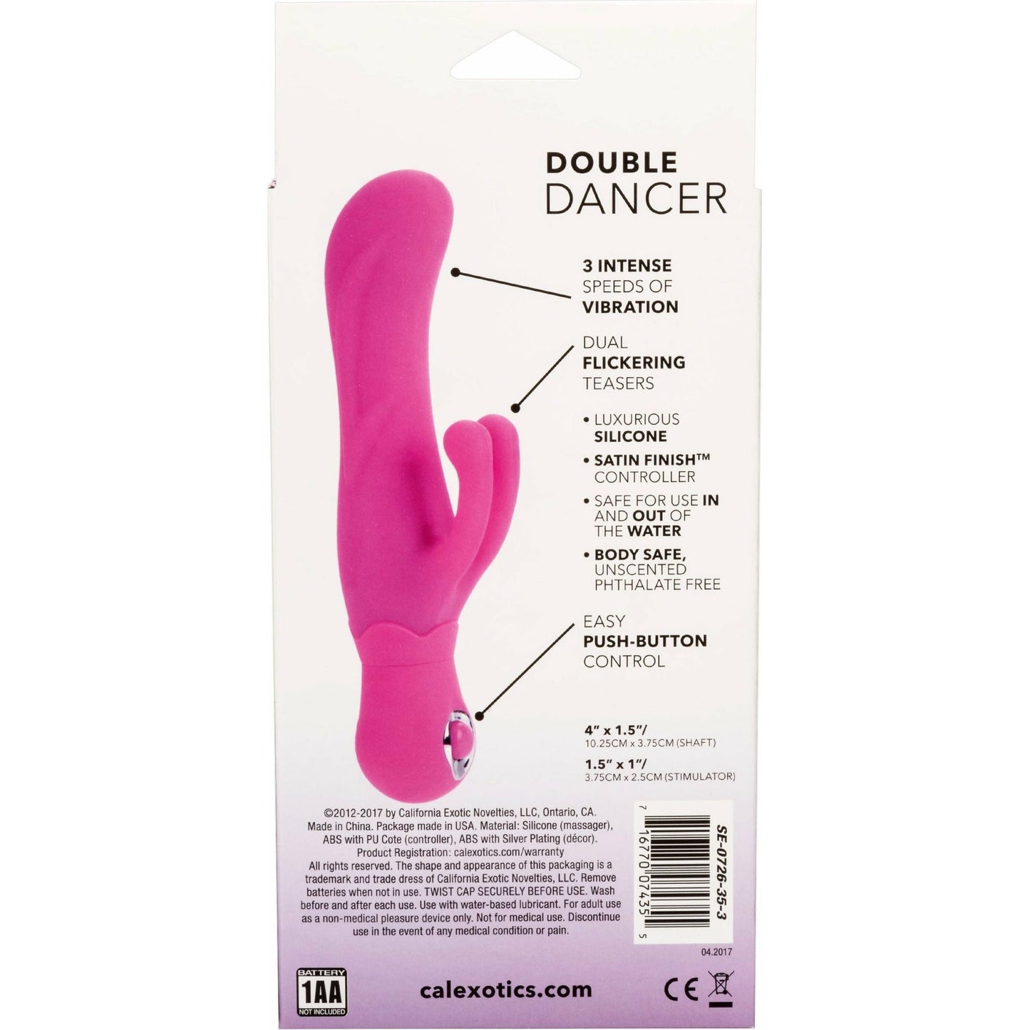 CalExotics® Silicone Double Dancer Vibe - Pink